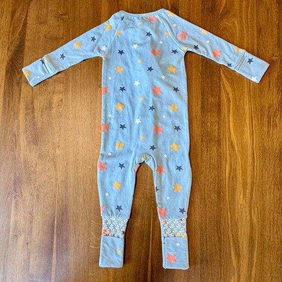 MAGNETIC ME Stars Convertible Coverall Baby 9-12 Months Blue Organic Romper NWT - Picture 2 of 10